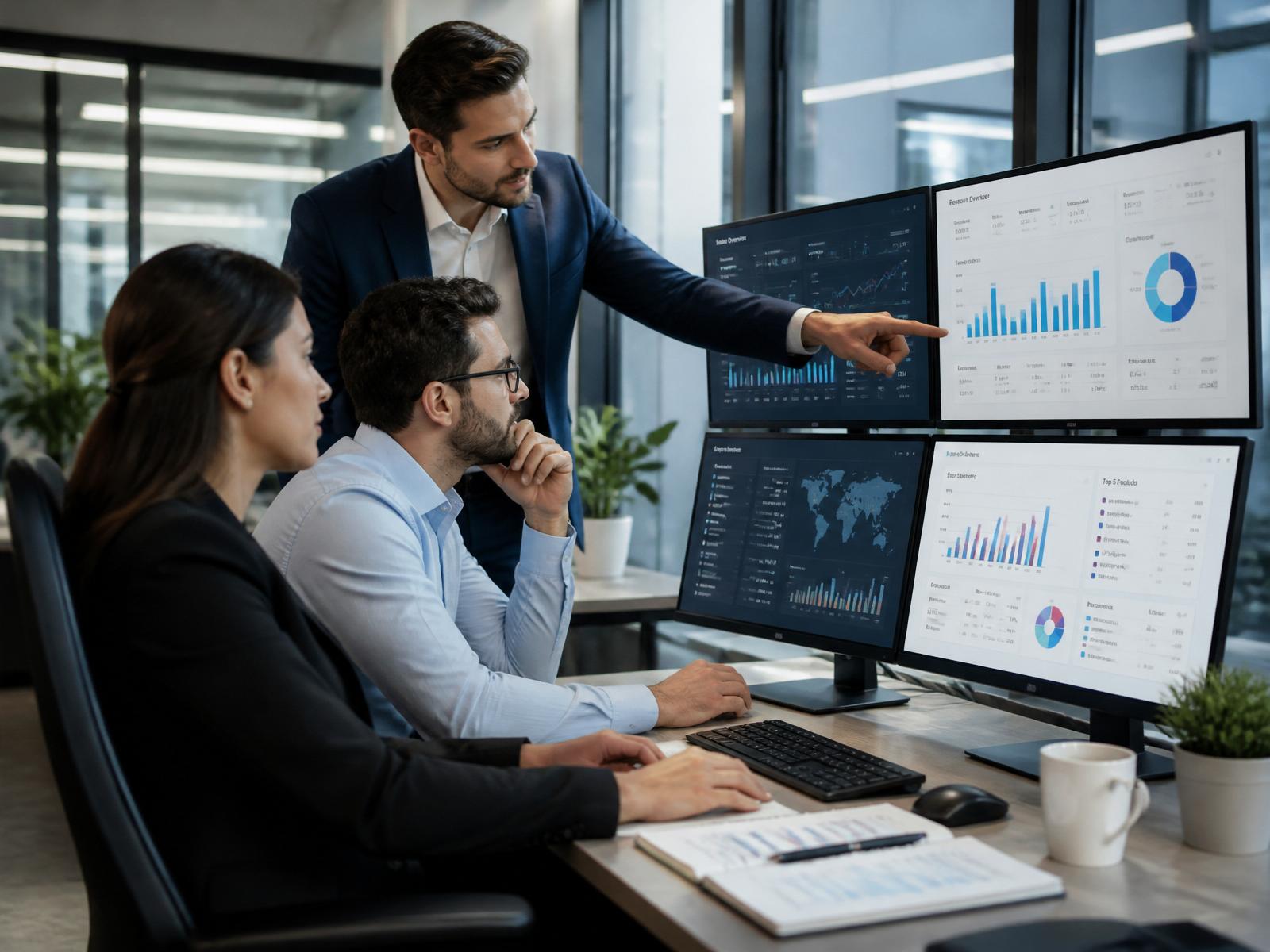 Painel administrativo moderno