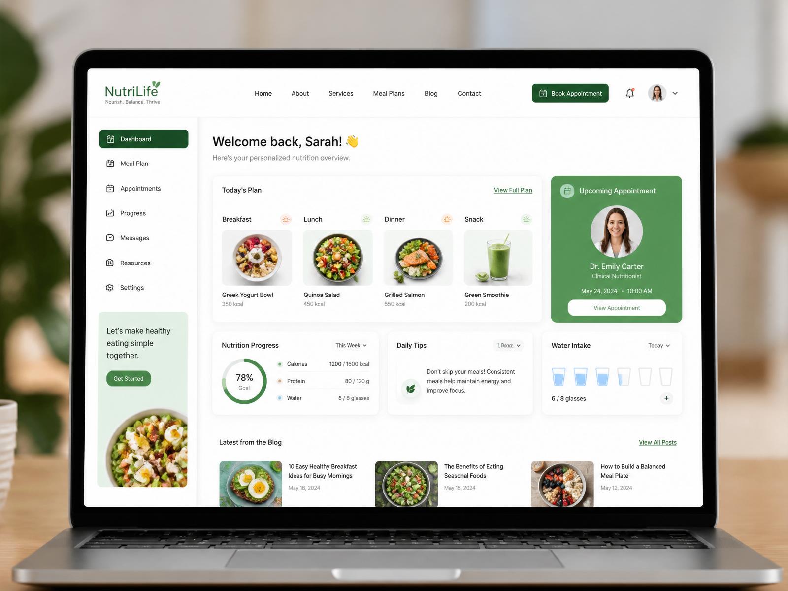 Site para nutricionista