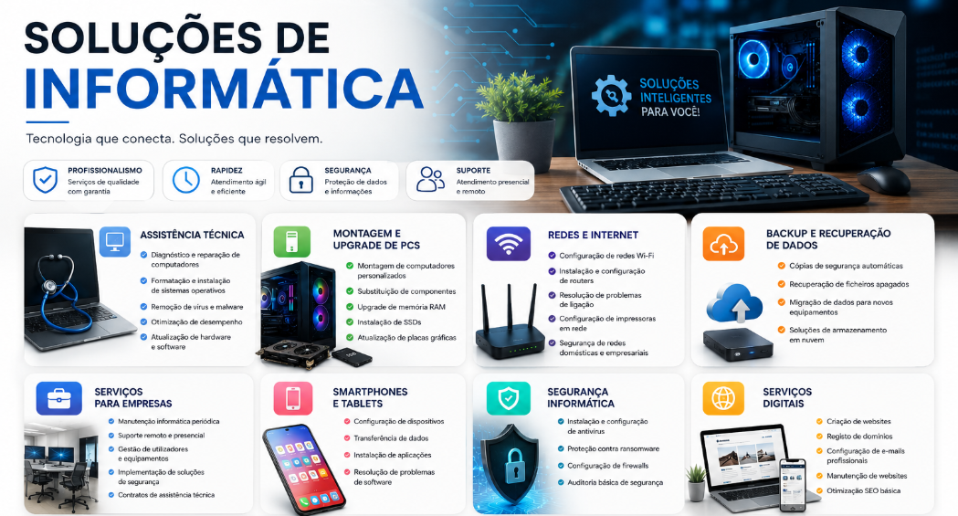 Técnico de informática a reparar um computador